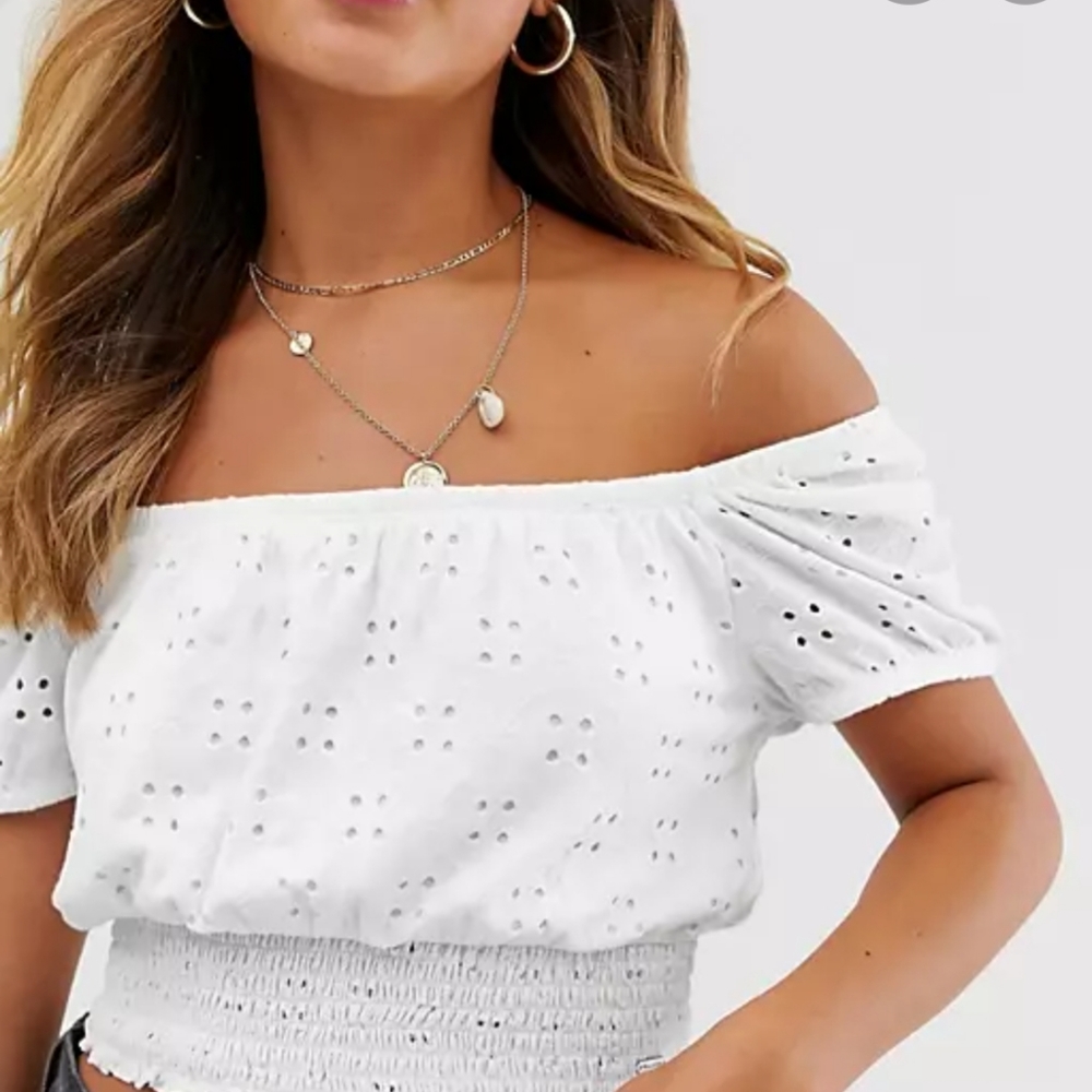 Hollister | bardot off the shoulder top